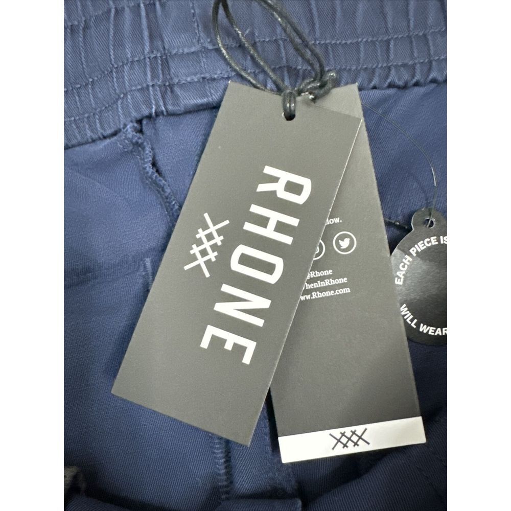 NWT RHONE NAVY BLUE EVERYDAY TWILL OFF HOURS DRAWSTRING ELASTIC WAIST PANTS‎ XL - Picture 12 of 16